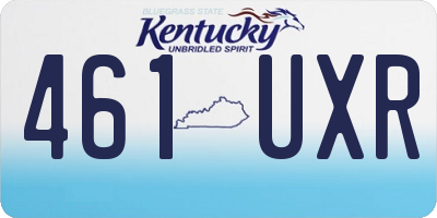 KY license plate 461UXR