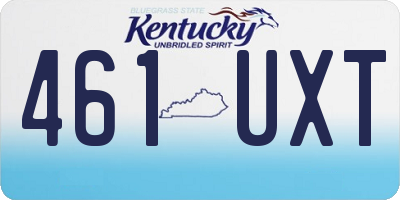 KY license plate 461UXT
