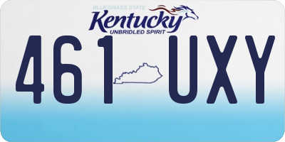 KY license plate 461UXY