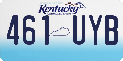 KY license plate 461UYB