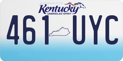 KY license plate 461UYC