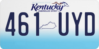 KY license plate 461UYD