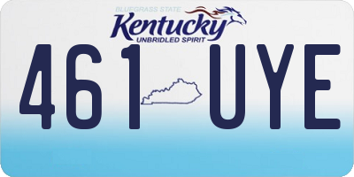 KY license plate 461UYE