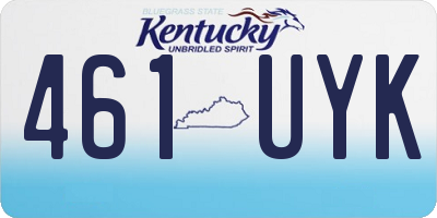 KY license plate 461UYK