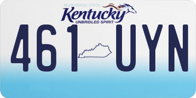 KY license plate 461UYN