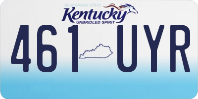 KY license plate 461UYR