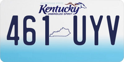 KY license plate 461UYV