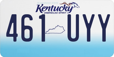 KY license plate 461UYY