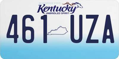 KY license plate 461UZA