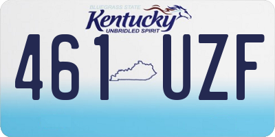 KY license plate 461UZF