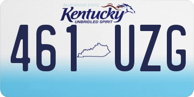 KY license plate 461UZG