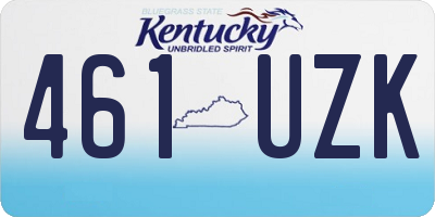 KY license plate 461UZK