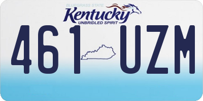 KY license plate 461UZM