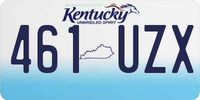 KY license plate 461UZX