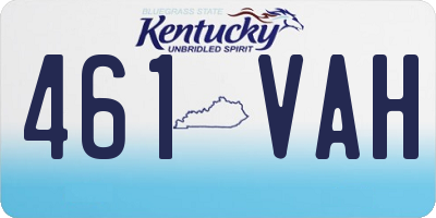KY license plate 461VAH