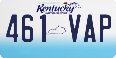 KY license plate 461VAP