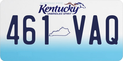 KY license plate 461VAQ