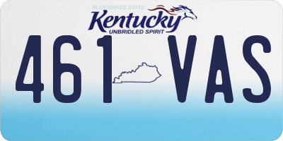 KY license plate 461VAS