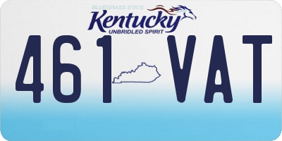 KY license plate 461VAT