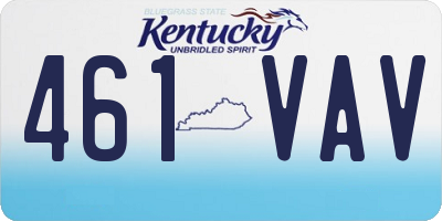 KY license plate 461VAV