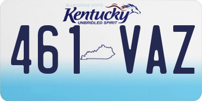 KY license plate 461VAZ