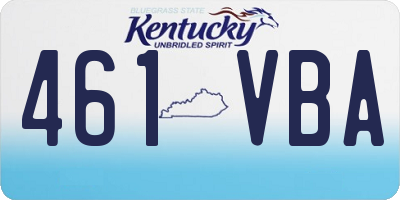 KY license plate 461VBA