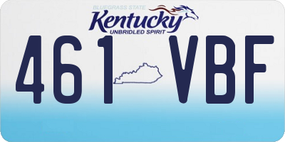 KY license plate 461VBF