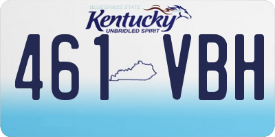 KY license plate 461VBH