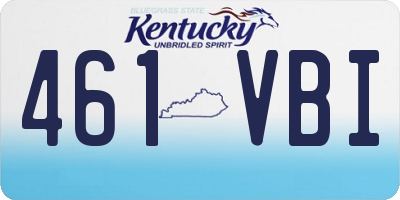 KY license plate 461VBI