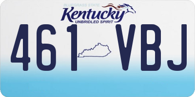 KY license plate 461VBJ