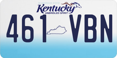 KY license plate 461VBN