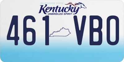 KY license plate 461VBO