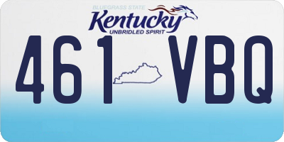 KY license plate 461VBQ