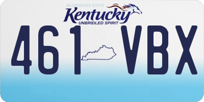 KY license plate 461VBX