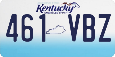 KY license plate 461VBZ