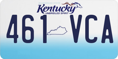 KY license plate 461VCA