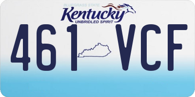 KY license plate 461VCF
