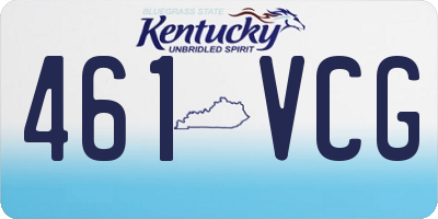 KY license plate 461VCG