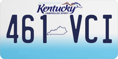 KY license plate 461VCI