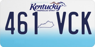 KY license plate 461VCK