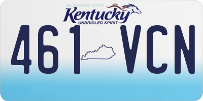 KY license plate 461VCN