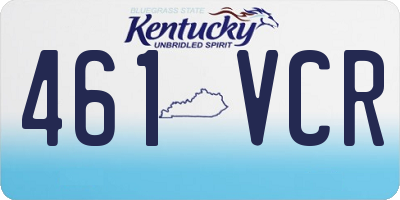 KY license plate 461VCR