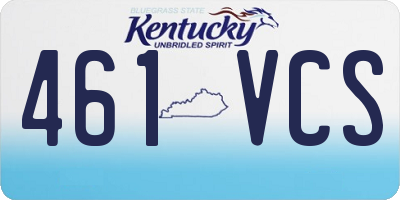 KY license plate 461VCS