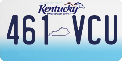 KY license plate 461VCU