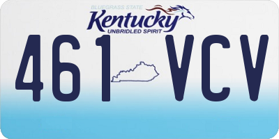 KY license plate 461VCV