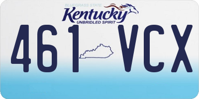 KY license plate 461VCX
