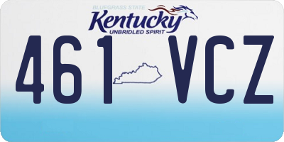 KY license plate 461VCZ