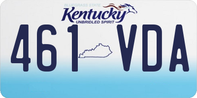 KY license plate 461VDA