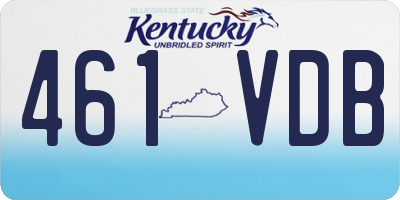 KY license plate 461VDB