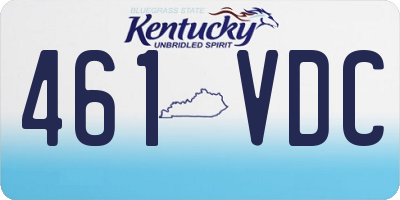 KY license plate 461VDC